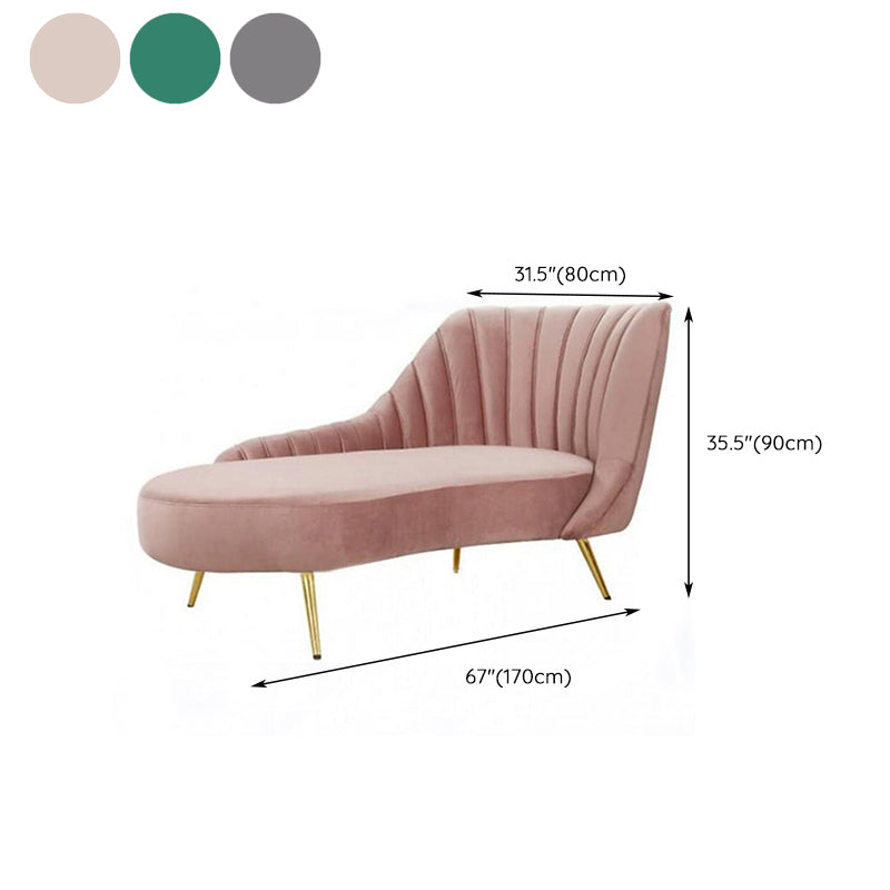 Glam Upholstered Chaise Lounge Couch Velvet Chaise Lounge Chair