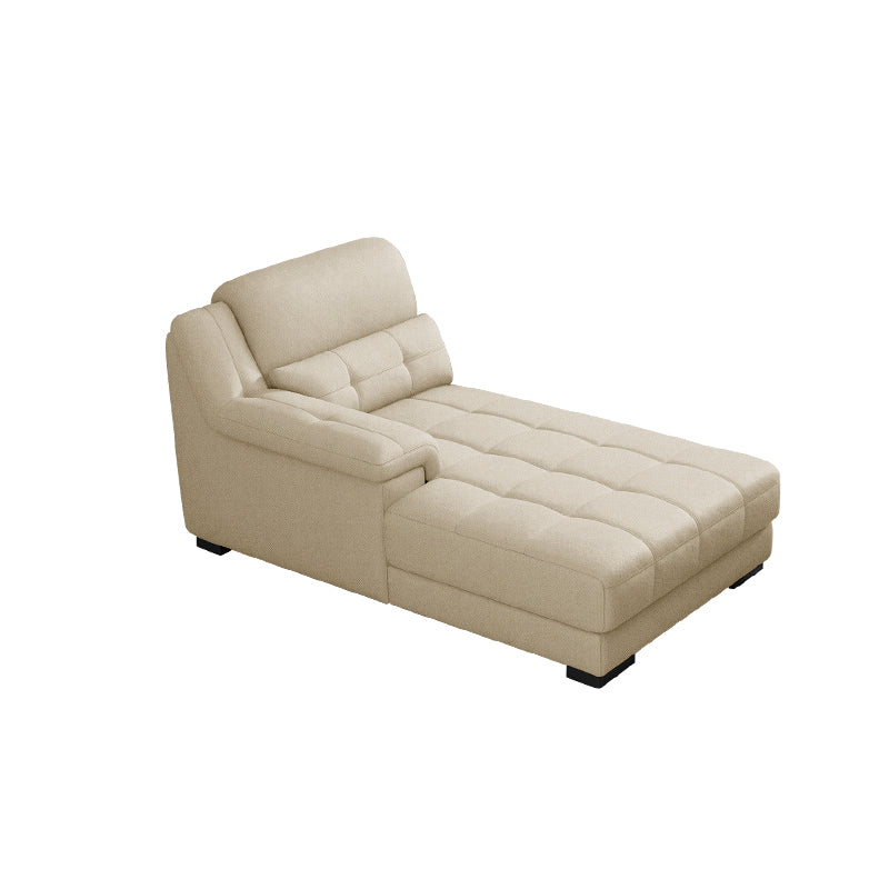Modern Upholstered Chaise Lounge Couch Linen Blend Chaise Lounge Chair