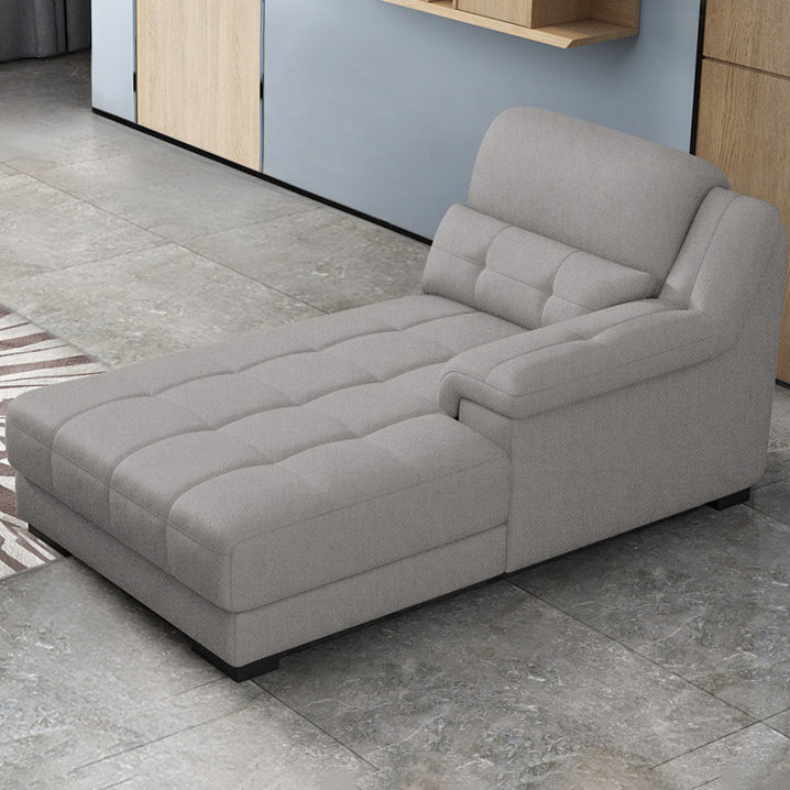Modern Upholstered Chaise Lounge Couch Linen Blend Chaise Lounge Chair