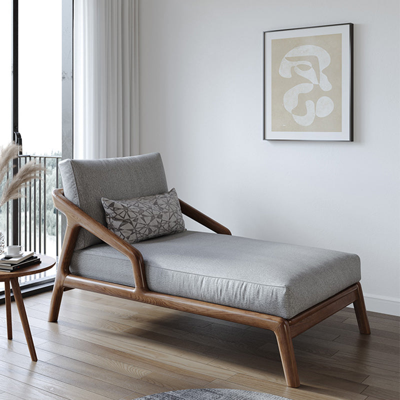 Scandinavian Upholstered Chaise Lounge Couch Wood Chaise Lounge Chair