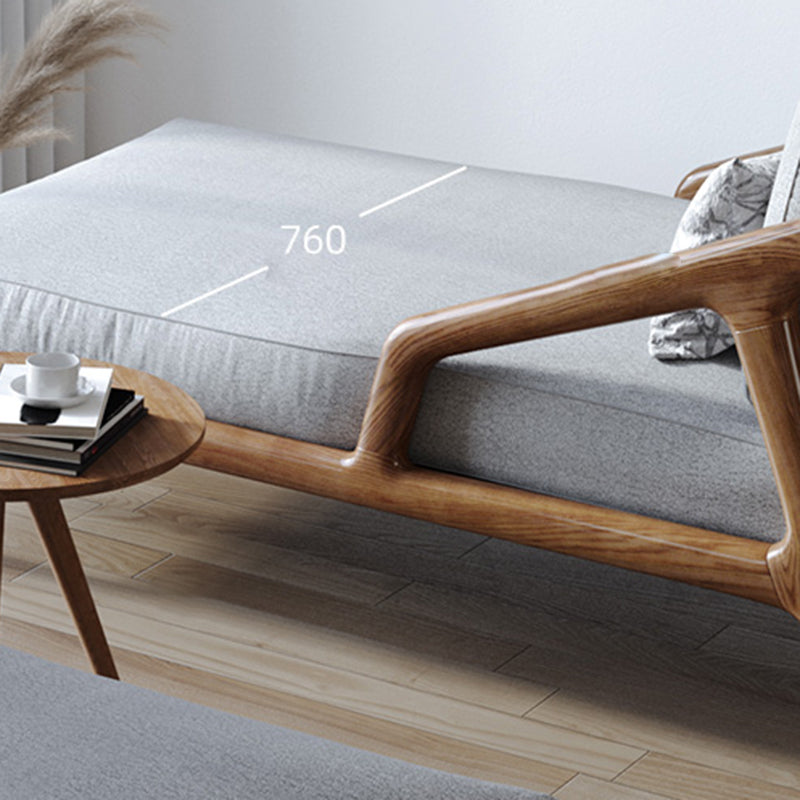 Scandinavian Upholstered Chaise Lounge Couch Wood Chaise Lounge Chair