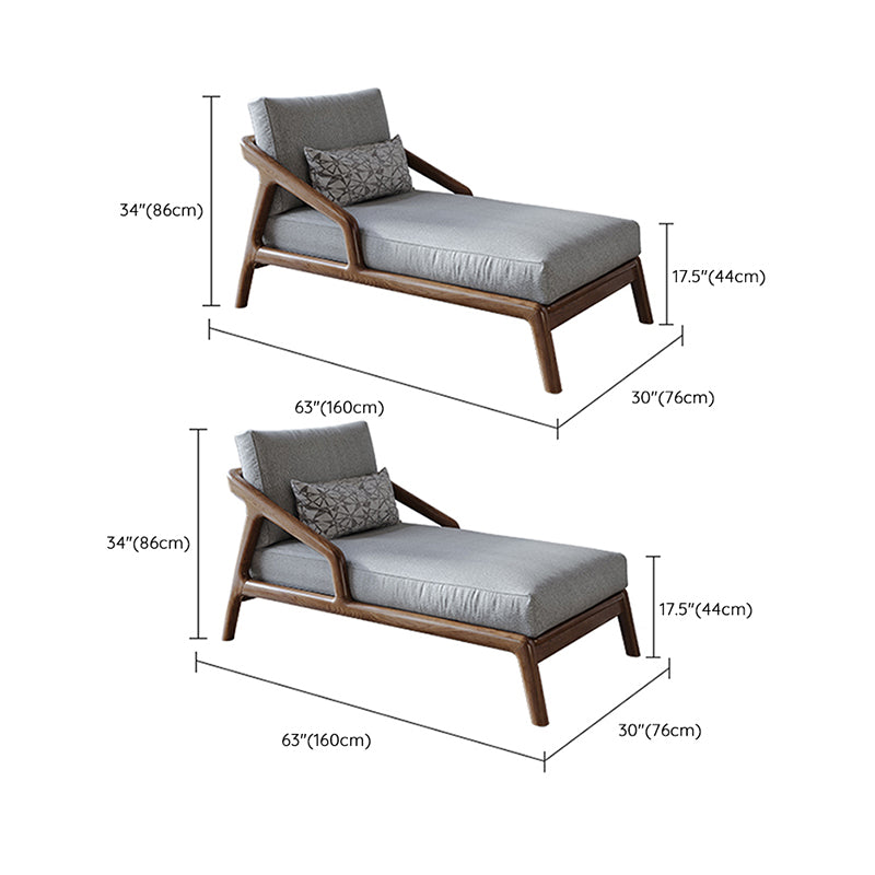 Scandinavian Upholstered Chaise Lounge Couch Wood Chaise Lounge Chair