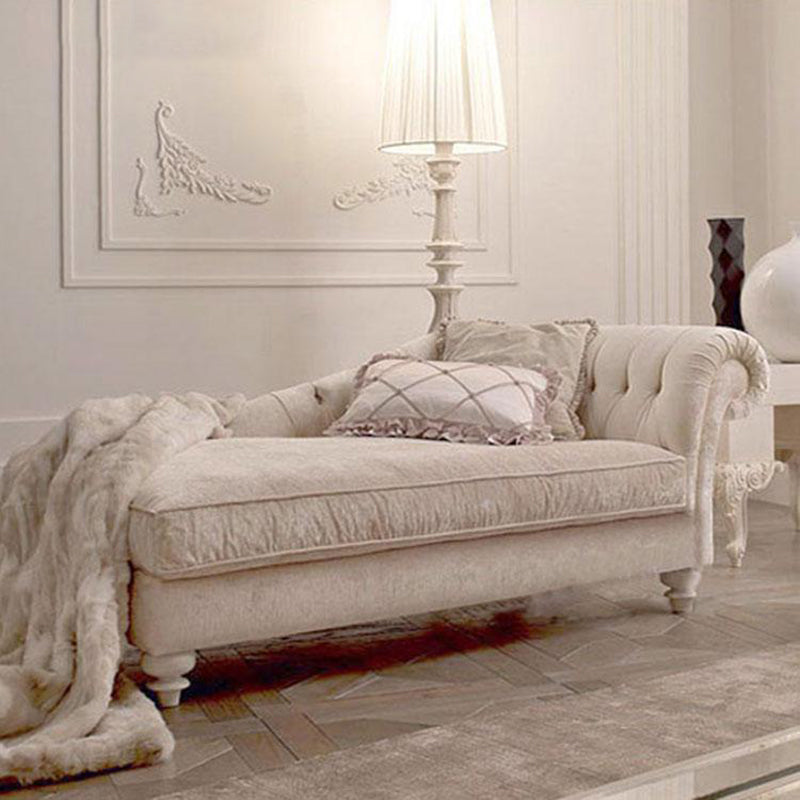 Scandinavian Upholstered Chaise Lounge Couch Fabric Chaise Lounge Chair