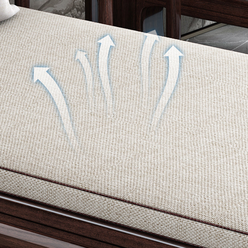 Square Arms Chaise Lounge Chair Cushioned Chaise with Pillow
