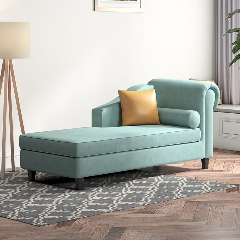 Scandinavian Chaise Lounge Chair Solid Color Chaise with Pillow