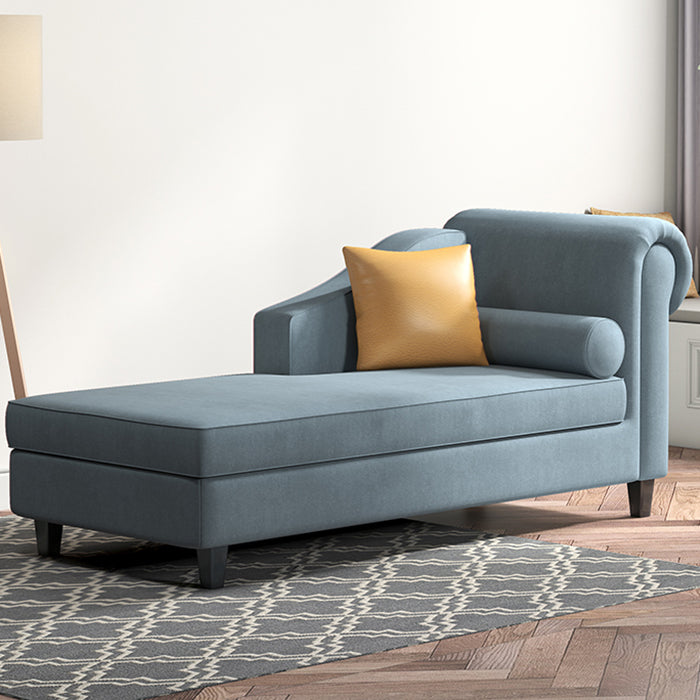 Scandinavian Chaise Lounge Chair Solid Color Chaise with Pillow