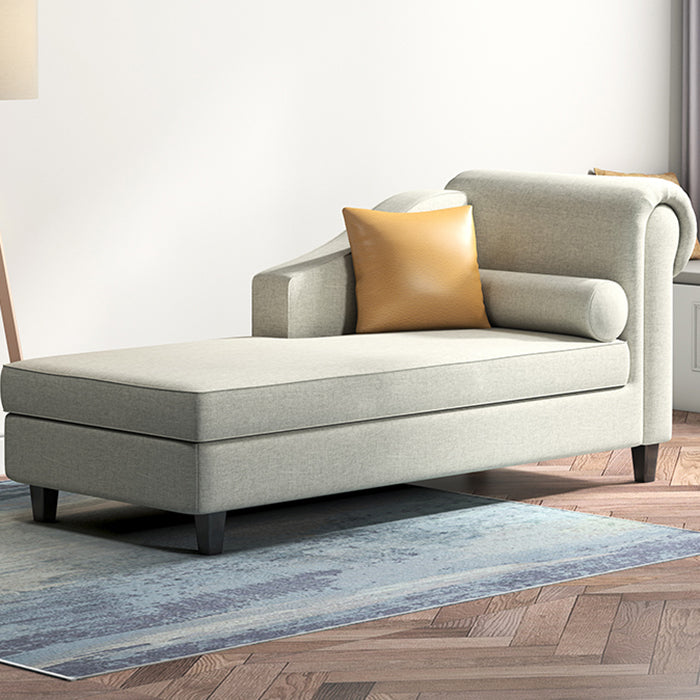 Scandinavian Chaise Lounge Chair Solid Color Chaise with Pillow
