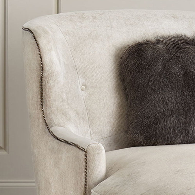 French Country Upholstered Chaise Lounge Couch Micro-velvet Chaise Lounge Chair