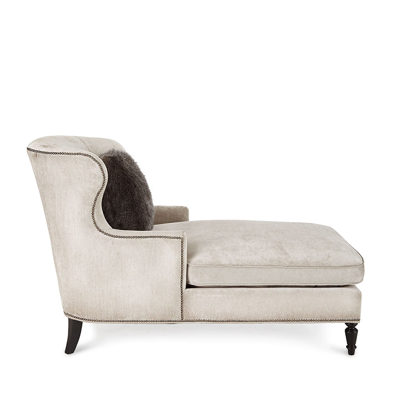 French Country Upholstered Chaise Lounge Couch Micro-velvet Chaise Lounge Chair