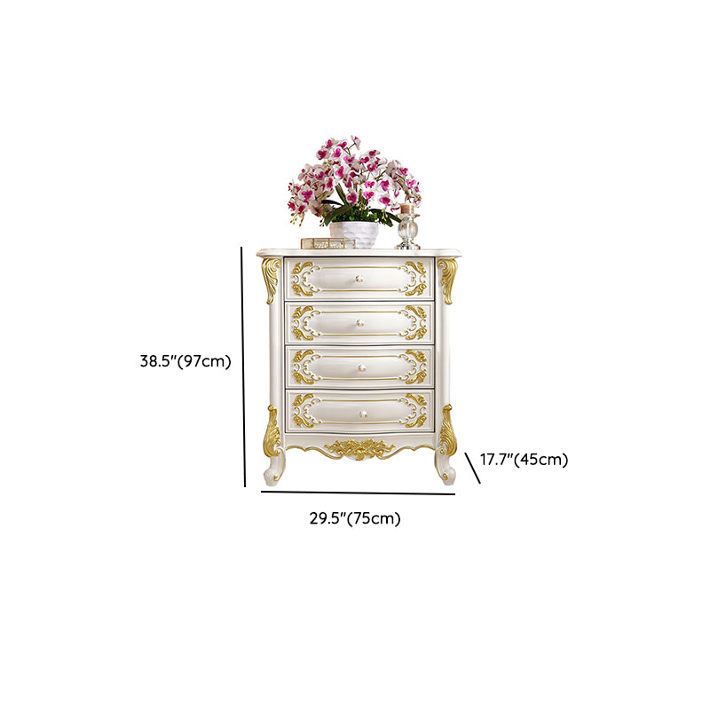 Glam Vertical Lingerie Chest Rubber Wood Storage Dresser for Home