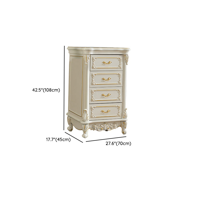 Glam Vertical Lingerie Chest Rubber Wood Storage Dresser for Home