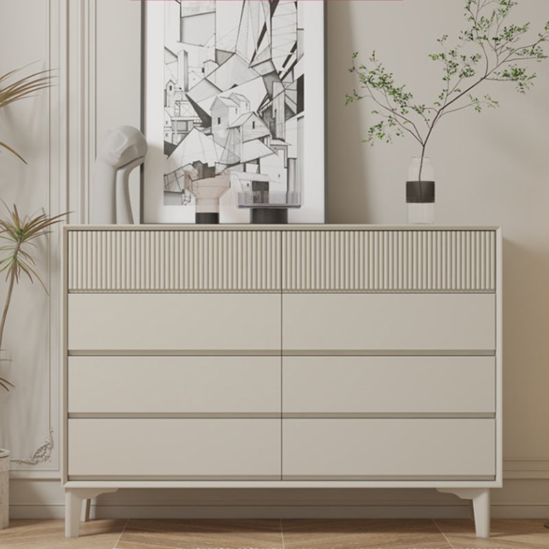 Contemporary Horizontal Double Dresser Wood Storage Dresser for Home