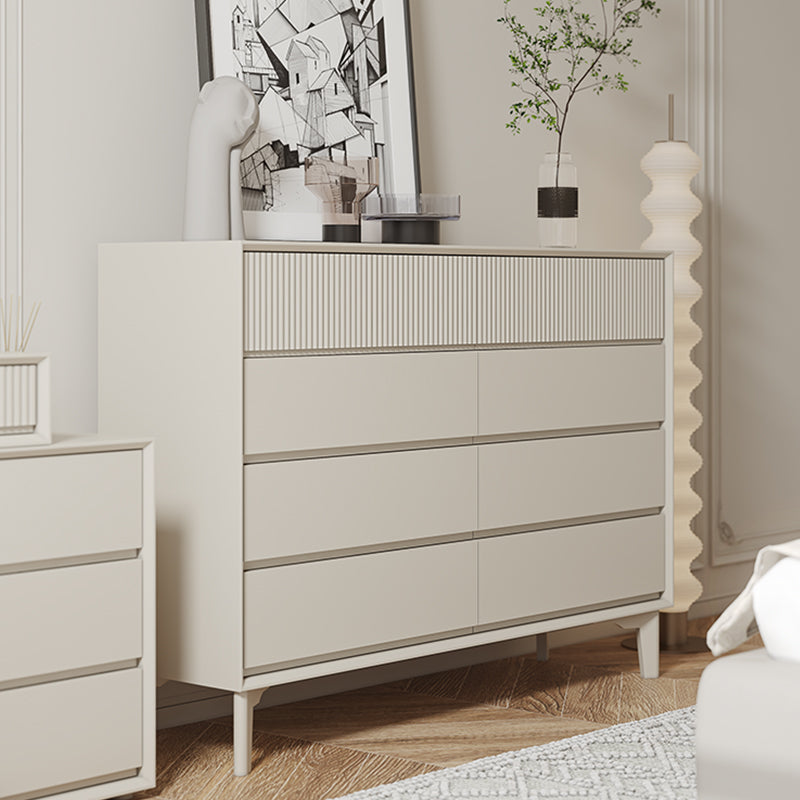 Contemporary Horizontal Double Dresser Wood Storage Dresser for Home