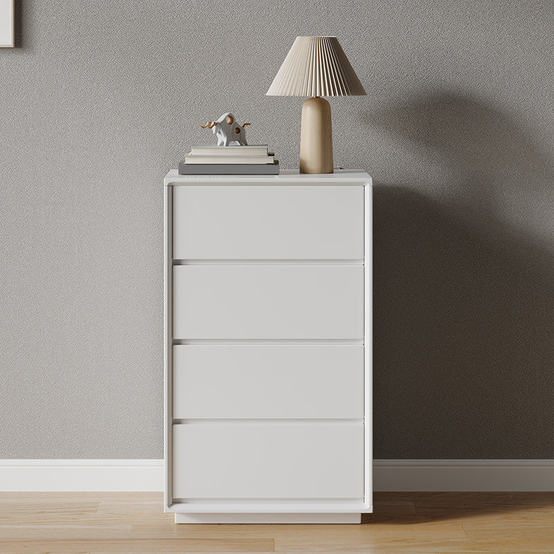 Modern Storage Chest Wooden White/Gray Storage Chest Dresser with Drawers