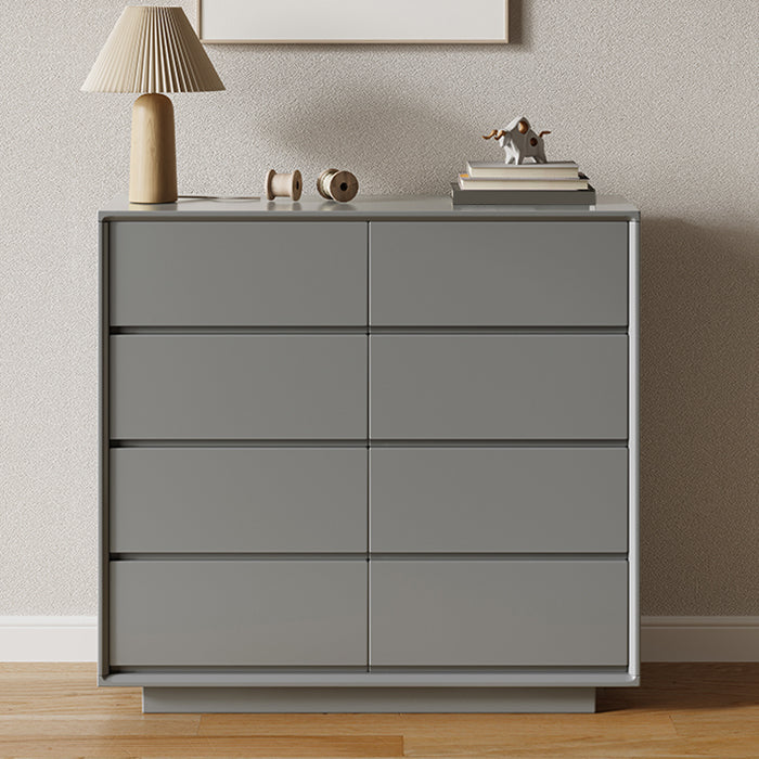 Modern Storage Chest Wooden White/Gray Storage Chest Dresser with Drawers