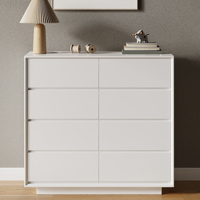 Modern Storage Chest Wooden White/Gray Storage Chest Dresser with Drawers