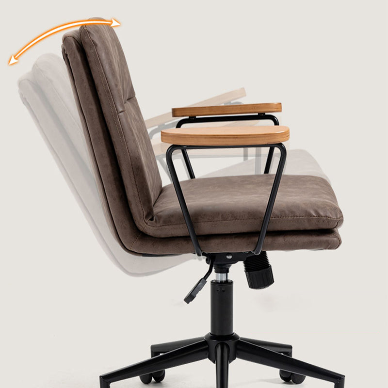 Fixed Arms Office Chair Tilt Mechanism No Distressing Ergonomic Slide Chair