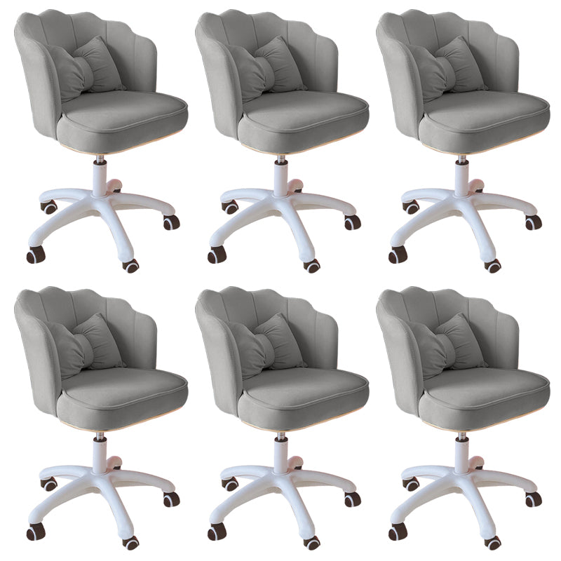Modern Armless Office Chair Leather Adjustable Seat Height Slide Chair