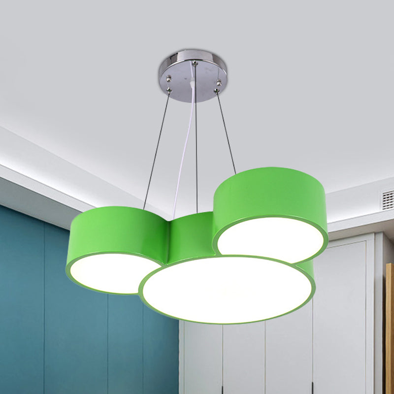 Simplicity Mouse Ceiling Mounted Light Acrylic Nursery LED Flush Mount Lamp in Blue/Green/Red