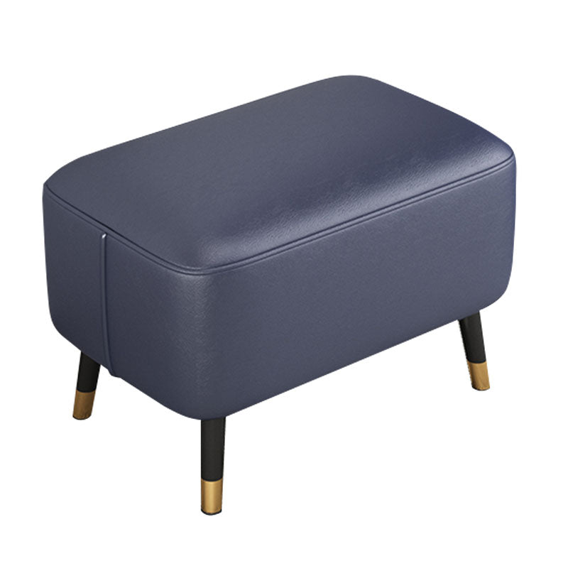 Modern Ottomans Rectangle Leather Ottomans with 4 Legs for Home