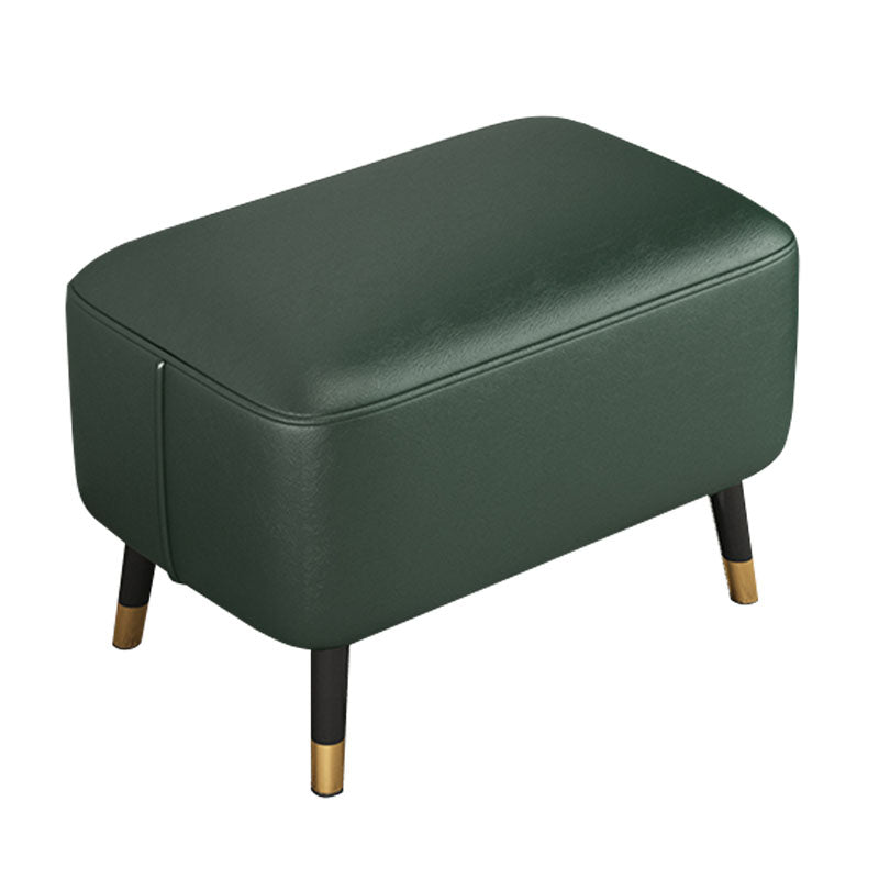 Modern Ottomans Rectangle Leather Ottomans with 4 Legs for Home