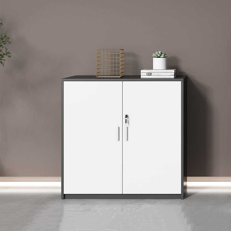Nordic Lateral Filing Cabinet Wood Frame Key Locking File Cabinet