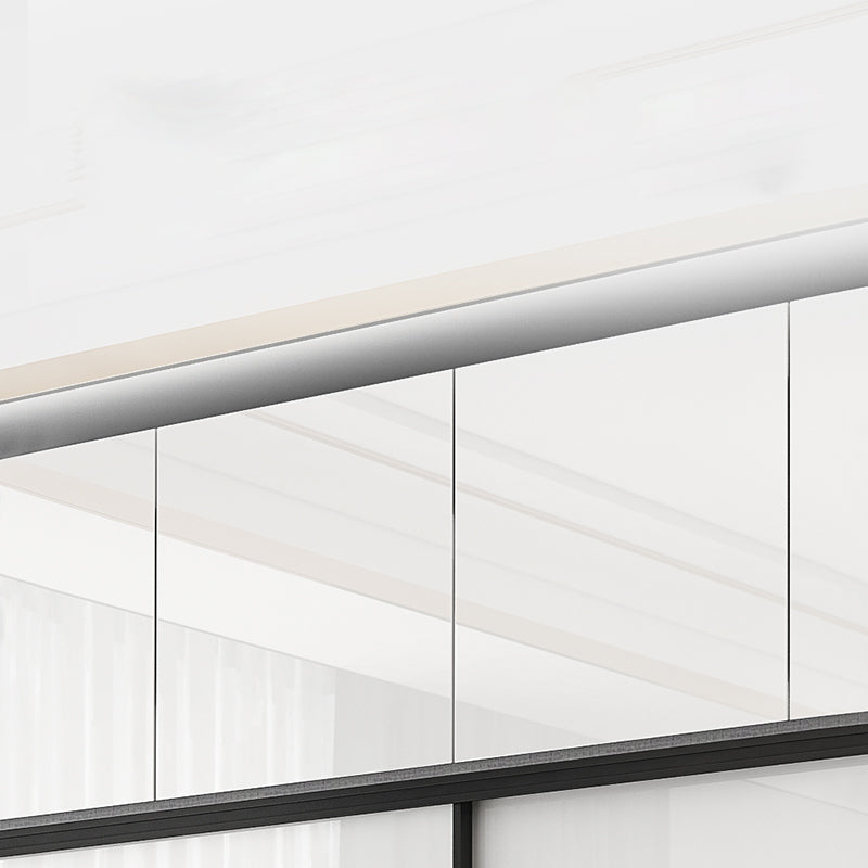 Modern Bedroom Wardrobe Wooden Storage Cabinet with Sliding Doors