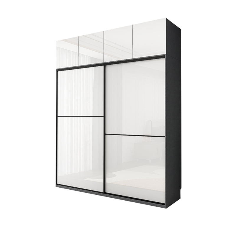 Modern Bedroom Wardrobe Wooden Storage Cabinet with Sliding Doors
