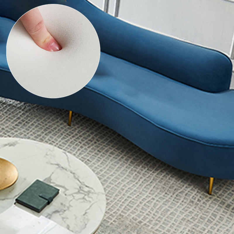 Glam Chaise Lounge Couch Rolled Arm Chaise Lounge for Bedroom