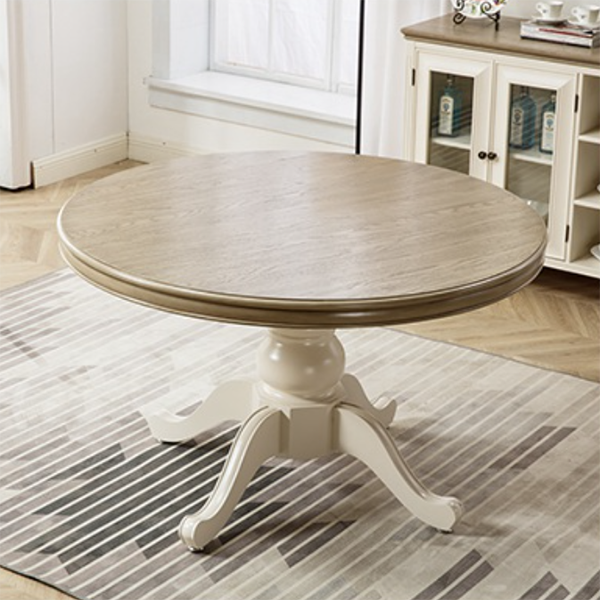 Solid Wood Round Dining Room Table Contemporary Dinner Room Kitchen Table