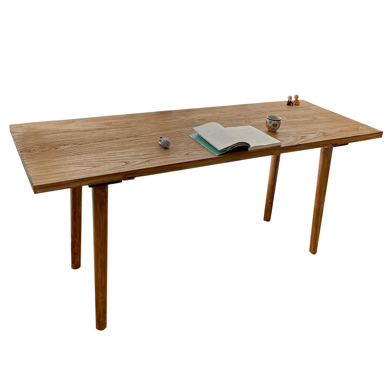 Solid Wood Base Table Rectangle Dining Table for Kitchen Dining Room