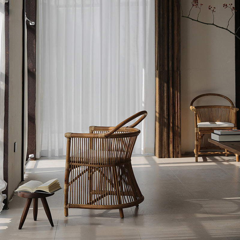 Modern Style Arm Chair Slat Back Dining Accent Chair for Kitchen