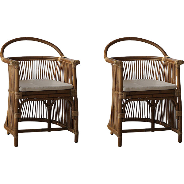 Modern Style Arm Chair Slat Back Dining Accent Chair for Kitchen