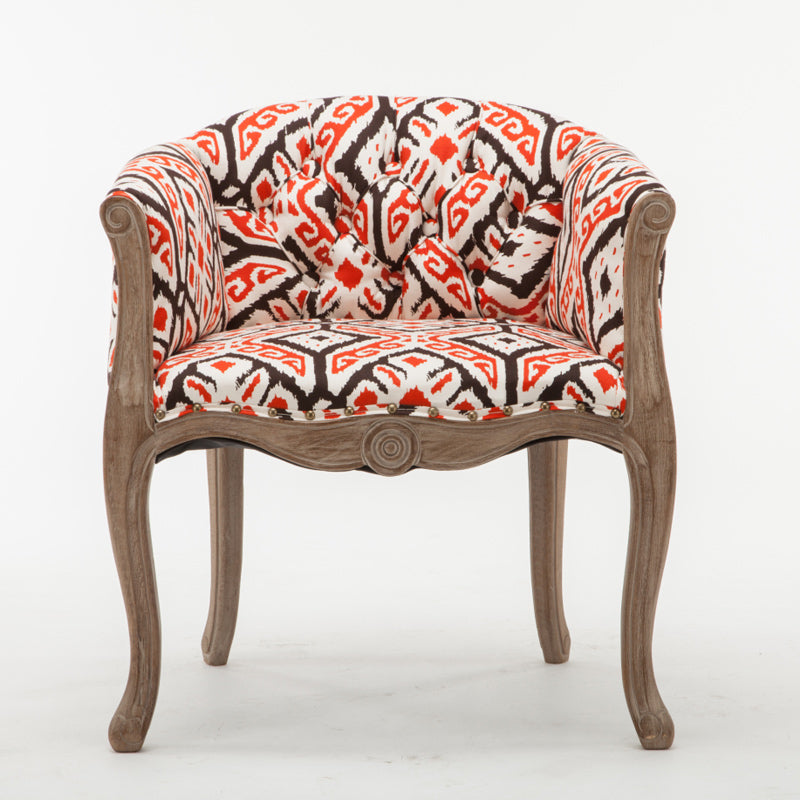 Modern Style Arm Chair Wood Solid Back Dining Accent Chair for Kitchen