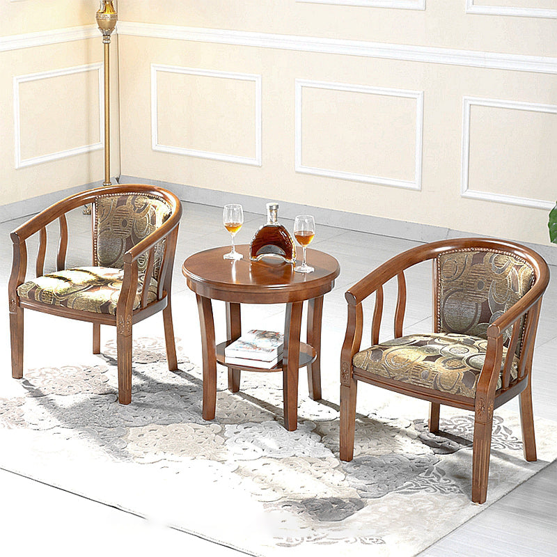 Modern Simple Arm Chair Wooden Frame Arm Dining Chair for Dining Room