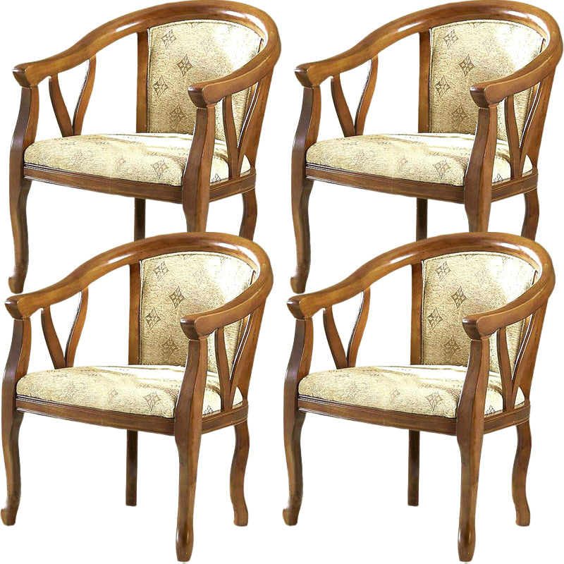 Modern Simple Arm Chair Wooden Frame Arm Dining Chair for Dining Room