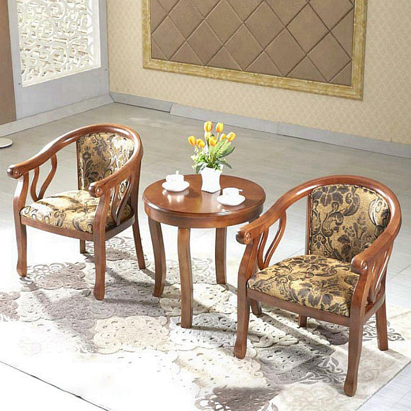Modern Simple Arm Chair Wooden Frame Arm Dining Chair for Dining Room
