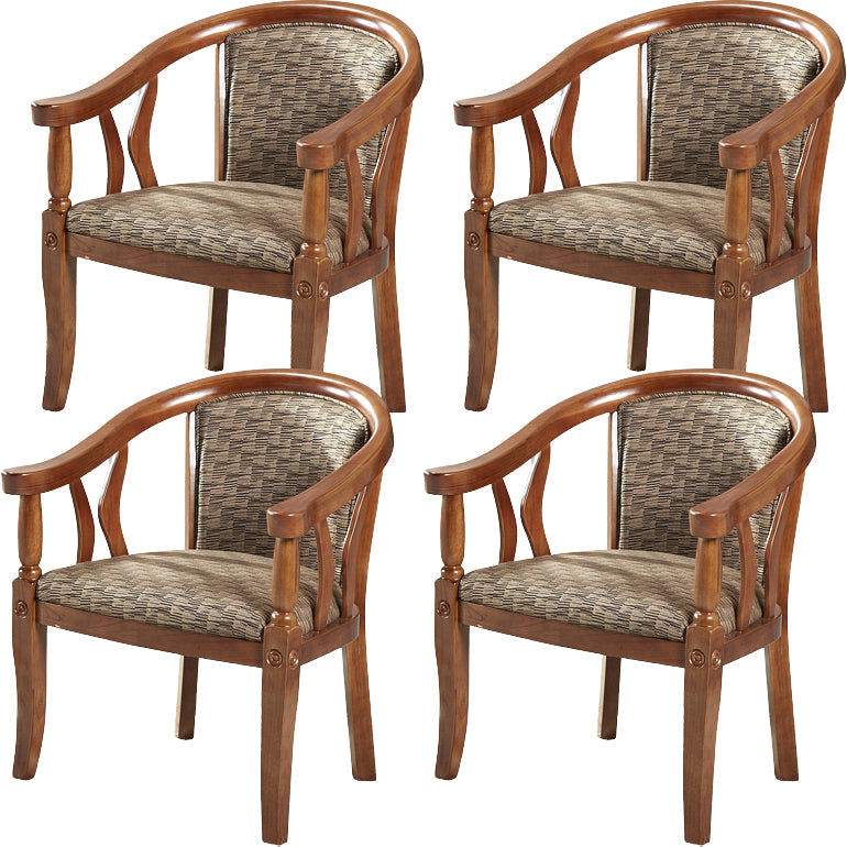 Modern Simple Arm Chair Wooden Frame Arm Dining Chair for Dining Room