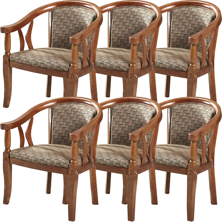 Modern Simple Arm Chair Wooden Frame Arm Dining Chair for Dining Room