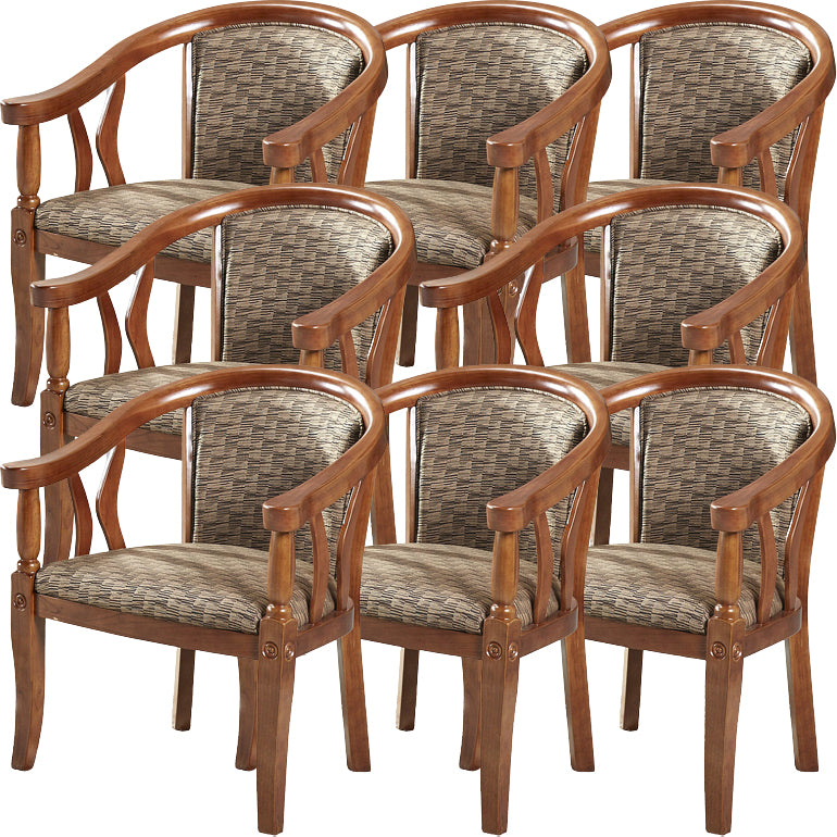 Modern Simple Arm Chair Wooden Frame Arm Dining Chair for Dining Room