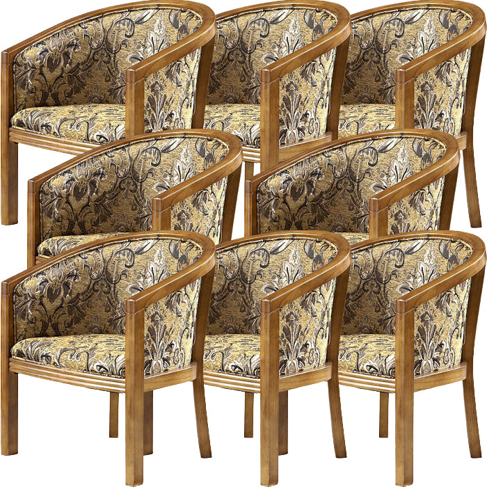 Modern Simple Arm Chair Wooden Frame Arm Dining Chair for Dining Room