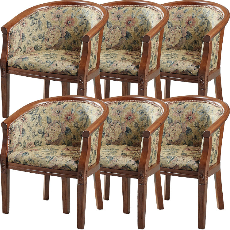 Modern Simple Arm Chair Wooden Frame Arm Dining Chair for Dining Room