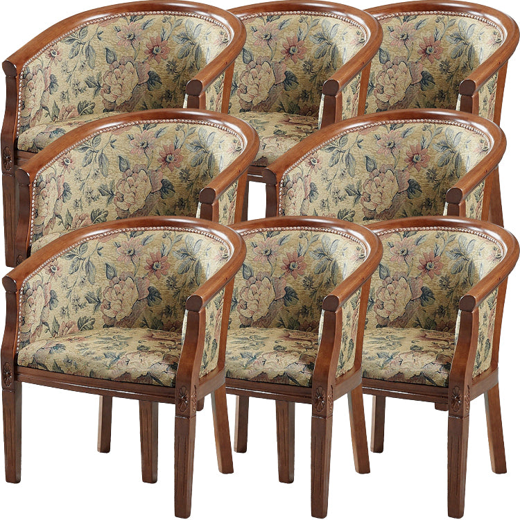 Modern Simple Arm Chair Wooden Frame Arm Dining Chair for Dining Room