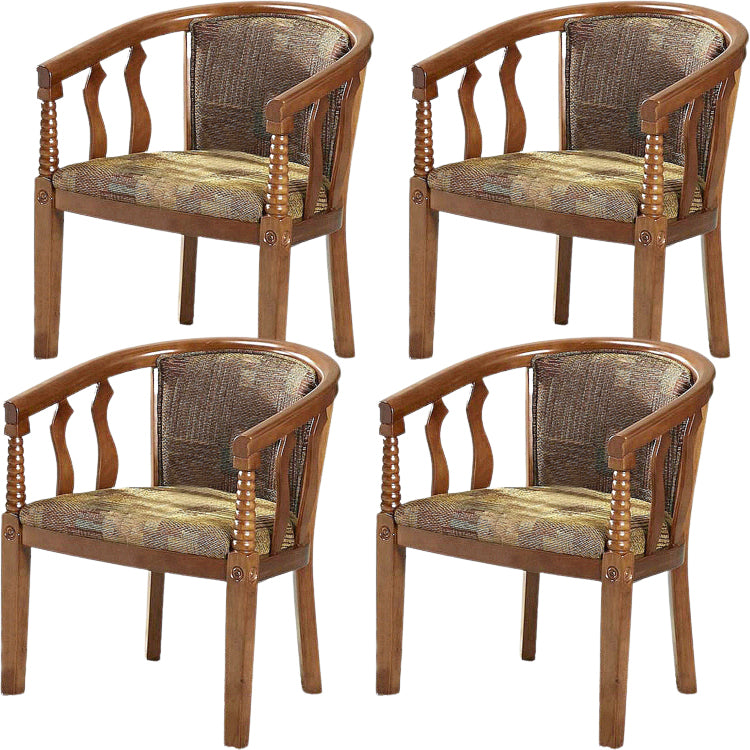 Modern Simple Arm Chair Wooden Frame Arm Dining Chair for Dining Room