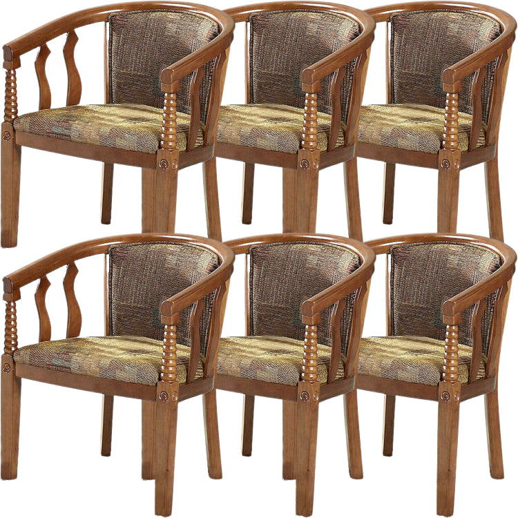 Modern Simple Arm Chair Wooden Frame Arm Dining Chair for Dining Room