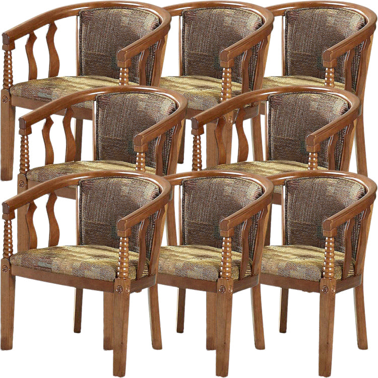 Modern Simple Arm Chair Wooden Frame Arm Dining Chair for Dining Room