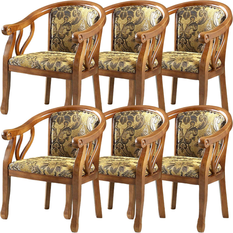Modern Simple Arm Chair Wooden Frame Arm Dining Chair for Dining Room