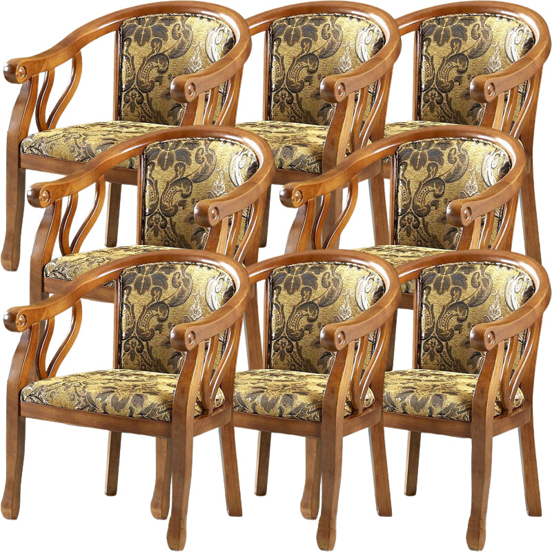 Modern Simple Arm Chair Wooden Frame Arm Dining Chair for Dining Room