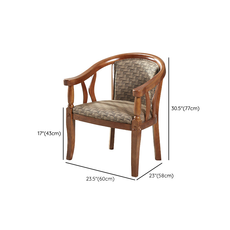 Modern Simple Arm Chair Wooden Frame Arm Dining Chair for Dining Room