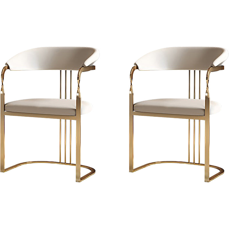 Contemporary Style Arm Chair Metal Dining Room Chair for Home